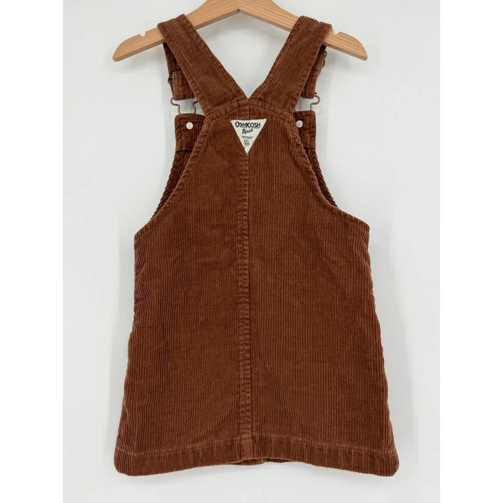 Oshkosh‎ B'gosh Girl's Brown Corduroy Vestbak Dress 4T